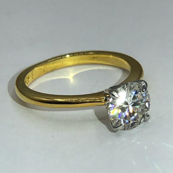 FIRM-2ct D, VVS1 Moissanite Ring - (gold) - Picture 6 of 15